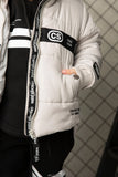 Cracked Soda - Riley Detailed Hooded Puffer Jacket - Oat