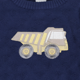 Korango - Truck Applique Knit Sweater - Yellow