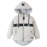 Cracked Soda - Riley Detailed Hooded Puffer Jacket - Oat