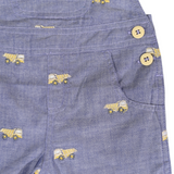 Korango - Embroidered Truck Chambray Overall - Dark