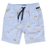 Korango - Embroidered Truck Chambray Shorts - Light