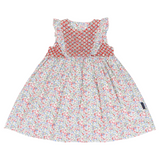 Korango - Frill Smocked Dress - Red Floral