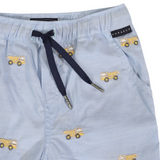 Korango - Embroidered Truck Chambray Shorts - Light