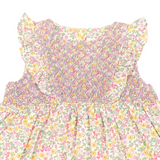 Korango - Frill Smocked Dress - Yellow Floral