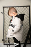 Cracked Soda - Riley Detailed Hooded Puffer Jacket - Oat