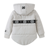 Cracked Soda - Riley Detailed Hooded Puffer Jacket - Oat