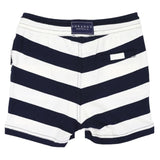 Korango - Striped Cotton Shorts - Navy Stripe