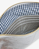 Elms + King - Bowery Wallet - Silver Crinkle