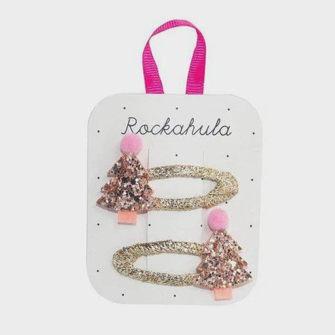 Rockahula Kids - Rose Gold Christmas Tree clips
