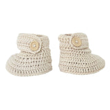 O.B Designs - Crochet Bonnet & Bootie Set - Vanilla