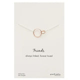 Friends Linked Necklace - Sterling Silver with Rose Gold