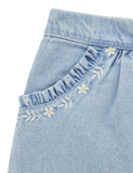 Purebaby - Ruffle Shorts - Faded Denim