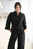 Eadie Lifestyle - Fundamental Linen Shirt - Black