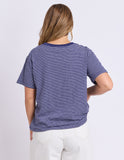 Foxwood - Hutch Stripe Tee - Navy / White Stripe