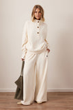 Ceres Life - Marli Button Sweat - Marshmallow