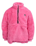Eve Girl - Cozy Quarter Zip Teddy Jacket - Pink