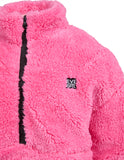 Eve Girl - Cozy Quarter Zip Teddy Jacket - Pink