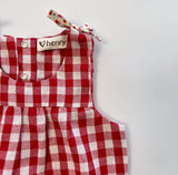 Love Henry - Baby Girls Amelia Top - Red Check