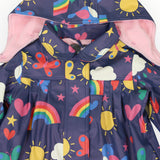 Korango - Spring Rainbow Raincoat - Navy