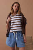 Ceres Life - Darcy Relaxed Everday Short - Mid Blue