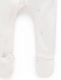 Purebaby - 2 Pack Zip Growsuit - Pale Blue Bear