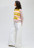 LD & Co - Crazy Stripe Crew - Chartreuse
