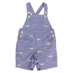 Korango - Embroidered Truck Chambray Overall - Dark