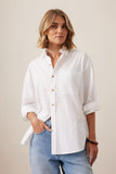 Ceres Life - Peta Oversized Shirt - White