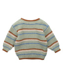 Fox & Finch - Bug Stripe Knitted Jumper - Green Multi
