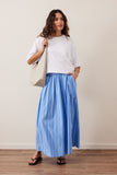 Ceres Life - Florence Maxi Skirt - Oxford Blue White Stripe