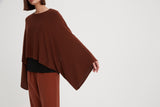 Tirelli - Oversized Knit Layer Top - Mocha