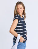 Foxwood - Manly Tee - Navy Stripe