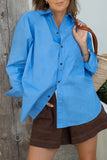 Ceres Life - Peta Oversized Shirt - Amalfi Blue