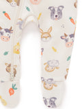 Purebaby - Farm Friends Thick Zip Growsuit