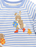 Purebaby - Easter Egg Thief Tee - Pond Stripe