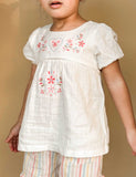 Purebaby - Embroidered Top - Cloud