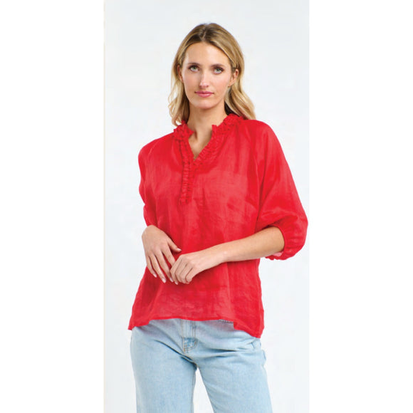 365 Days - Cha Cha Frill Shirt - Red
