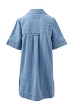 Ceres Life - Sammy Relaxed Shirt Dress - Indigo Stripe