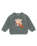 Bebe -Mateo Bear Jumper - Fern Green