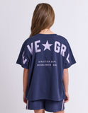 Eve Girl - Motion Tee - Navy/Lilac