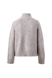 Ceres Life - Riley Funnel Neck Tab Cardi - Taupe Marle