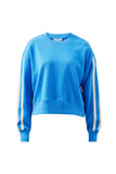 Ceres Life - Sasha Sporty Slouchy Crew - Marine Blue Side Stripe