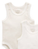 Purebaby - Rib Bodysuit 2 Pack - Wheat Pack