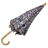 Korango - Leopard Print Umbrella - Nimbus Cloud