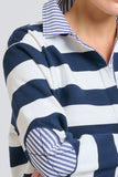 EST - Rugby Sweatshirt - French Navy / White Stripe