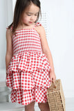 Cracked Soda - Poppy Check Bubble Dress - Red