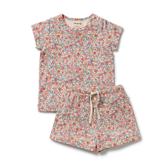 Wilson & Frenchy - Summer Bloom Organic Short Sleeve PJ’s