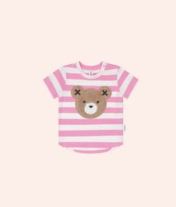 Huxbaby - Furry Huxbear Magenta Stripe Tee
