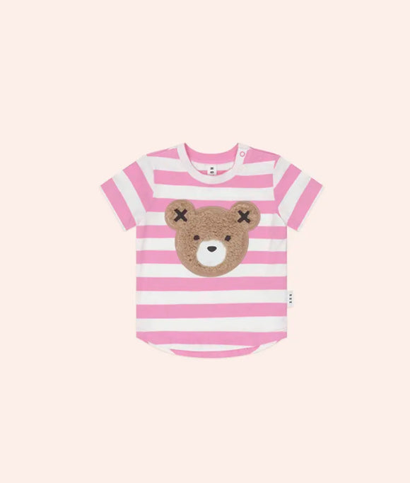 Huxbaby - Furry Huxbear Magenta Stripe Tee