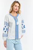 365 Days - Daisy Cross Shirt - White